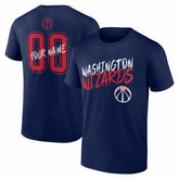 Washington Wizards Big & Tall Hustle Personalized Name & Number T-Shirt Navy