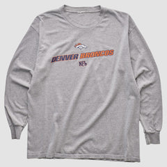 Denver Broncos 2000s Long Sleeve T-shirt - Heather Gray T-shirts