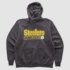 Pittsburgh Steelers NFL 2000s Hooded Pullover Sweatshirt - Charcoal Pullover