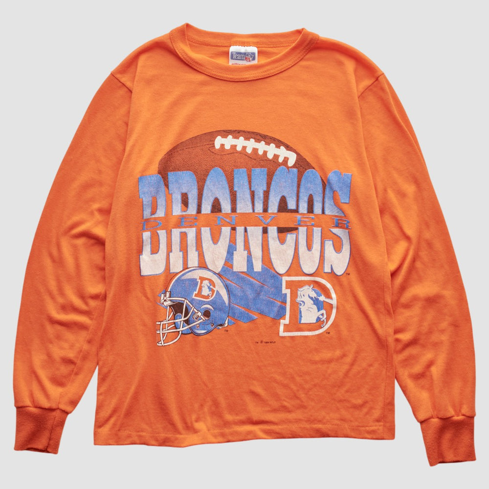 Denver Broncos NFL 90s Long Sleeve T-shirt - Orange T-shirts