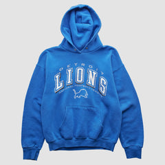 Detroit Lions 2000s Hooded Pullover Sweatshirt - Blue Pullover