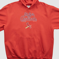 St. Louis Cardinals Genuine Merchandise 2000s Hooded Pullover Sweatshirt - Red - Vintage Pullover