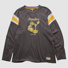 Pittsburgh Steelers Reebok 2000s Long Sleeve T-shirt - Charcoal T-shirts