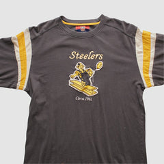 Pittsburgh Steelers Reebok 2000s Long Sleeve T-shirt - Charcoal T-shirts
