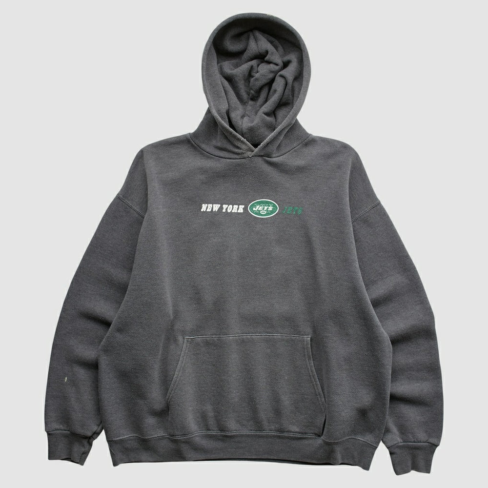 New York Jets Team Edition Apparel 2000s Hooded Pullover Sweatshirt - Charcoal Pullover