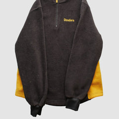Pittsburgh Steelers NFL 2000s 1/4 Zip Sweatshirt - Black Sweatshirts