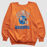 Denver Broncos Trench 1987 Pullover Sweatshirt - Orange Pullover