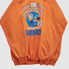 Denver Broncos Trench 1987 Pullover Sweatshirt - Orange Pullover