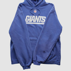 New York Giants Reebok 2000s Hooded Pullover Sweatshirt - Blue Pullover