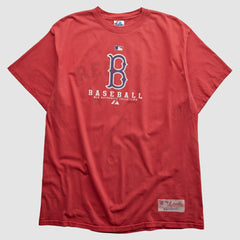 Boston Red Sox Majestic 2000s T-shirt - Red - XVintage T-shirts