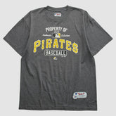 Pittsburgh Pirates Majestic 2010s T-shirt - Dark Heather Gray - Vintage T-shirts