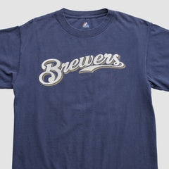 Milwaukee Brewers Majestic 2000s T-shirt - Navy - Vintage T-shirts