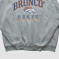 Denver Broncos Lee Sport 90s Pullover Sweatshirt - Heather Gray Pullover