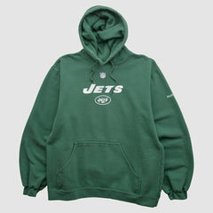 New York Jets Reebok 2000s Hooded Pullover Sweatshirt - Green Pullover