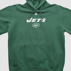 New York Jets Reebok 2000s Hooded Pullover Sweatshirt - Green Pullover