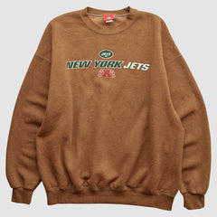 New York Jets NFL 2000s Pullover Sweatshirt - Brown Pullover