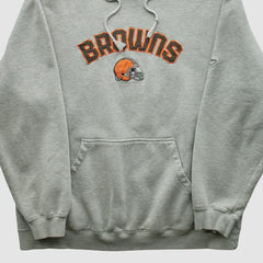 Cleveland Browns NFL 2000s Hooded Pullover Sweatshirt - Heather Gray Pullover