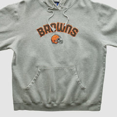 Cleveland Browns NFL 2000s Hooded Pullover Sweatshirt - Heather Gray Pullover