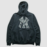 New York Yankees Genuine Merchandise 2010s Hooded Pullover Sweatshirt - Black - XVintage Pullover