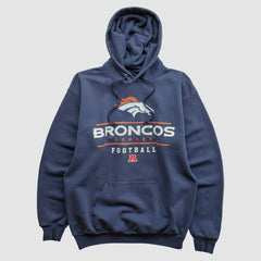 Denver Broncos NFL 2000s Hooded Pullover Sweatshirt - Navy Pullover