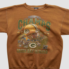 Green Bay Packers Starter 1997 Pullover Sweatshirt - Brown Pullover