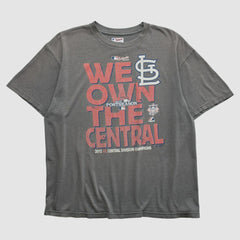 St. Louis Cardinals Majestic 2013 T-shirt - Dark Heather Gray - XVintage T-shirts
