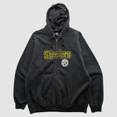 Pittsburgh Steelers NFL 2010s Hooded Full Zip Sweatshirt - Black Sweatshirts