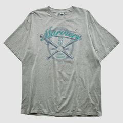 Seattle Mariners Lee Apparel 2001 T-shirt - Heather Gray - Vintage T-shirts