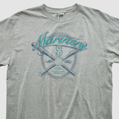 Seattle Mariners Lee Apparel 2001 T-shirt - Heather Gray - Vintage T-shirts