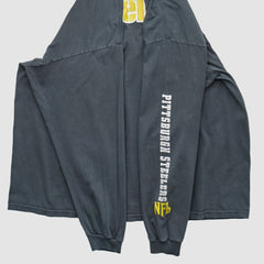 Pittsburgh Steelers NFL 2000s Long Sleeve T-shirt - Charcoal T-shirts