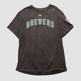 Milwaukee Brewers Majestic 2000s T-shirt - Black - Vintage T-shirts