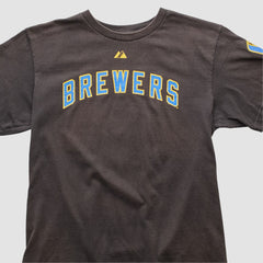 Milwaukee Brewers Majestic 2000s T-shirt - Black - Vintage T-shirts