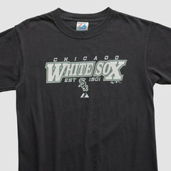 Chicago White Sox Majestic 2007 T-shirt - Black - Vintage T-shirts