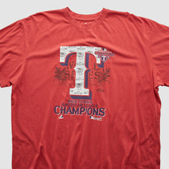 Texas Rangers Majestic 2011 T-shirt - Red - 4XVintage T-shirts