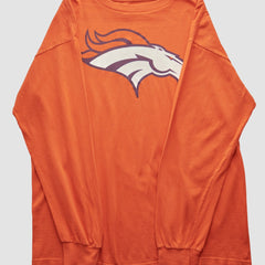 Denver Broncos NFL 2000s Long Sleeve T-shirt - Orange T-shirts