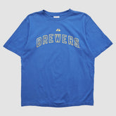 Milwaukee Brewers Majestic 2000s T-shirt - Blue - Vintage T-shirts