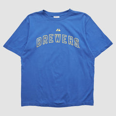 Milwaukee Brewers Majestic 2000s T-shirt - Blue - Vintage T-shirts
