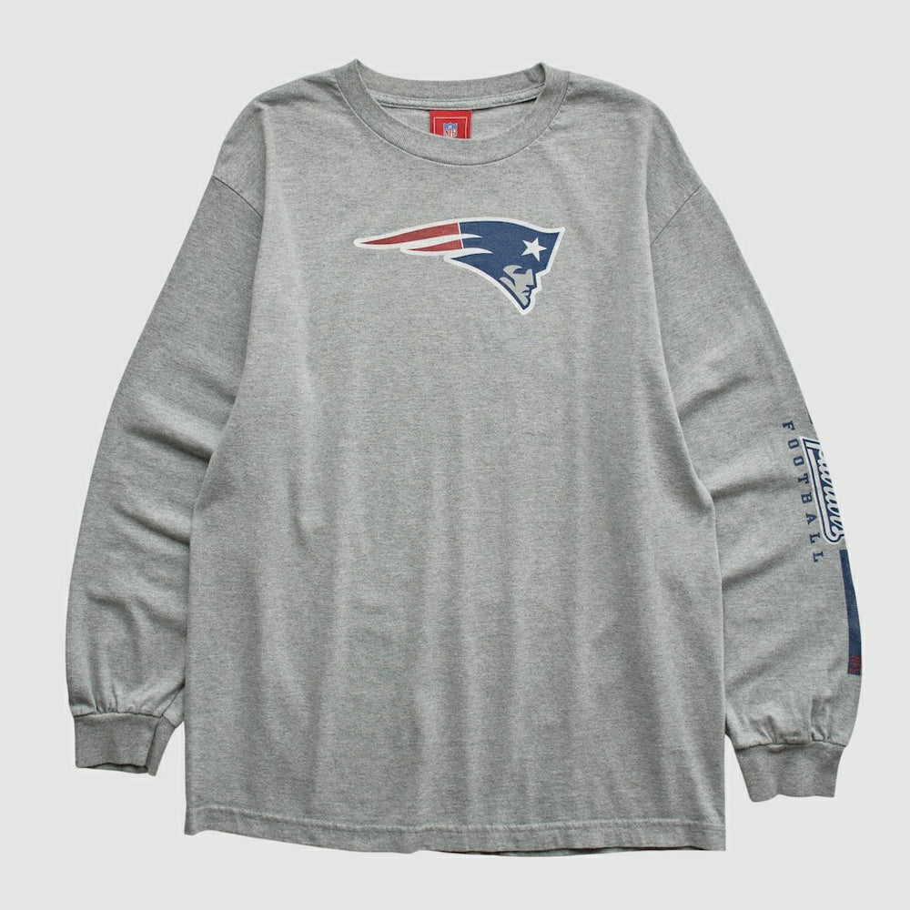 New England Patriots NFL 2000s Long Sleeve T-shirt - Heather Gray T-shirts