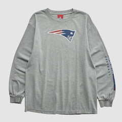 New England Patriots NFL 2000s Long Sleeve T-shirt - Heather Gray T-shirts