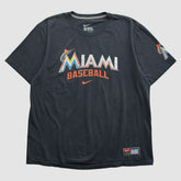 Miami Marlins Nike 2010s T-shirt - Charcoal - XVintage T-shirts