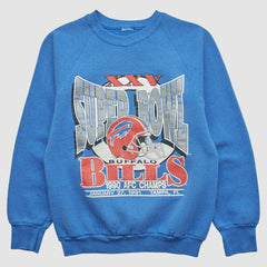 Buffalo Bills 1990 Pullover Sweatshirt - Blue Pullover