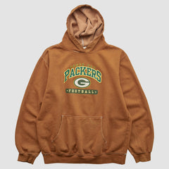 Green Bay Packers NFL 2000s Hooded Pullover Sweatshirt - Brown Pullover