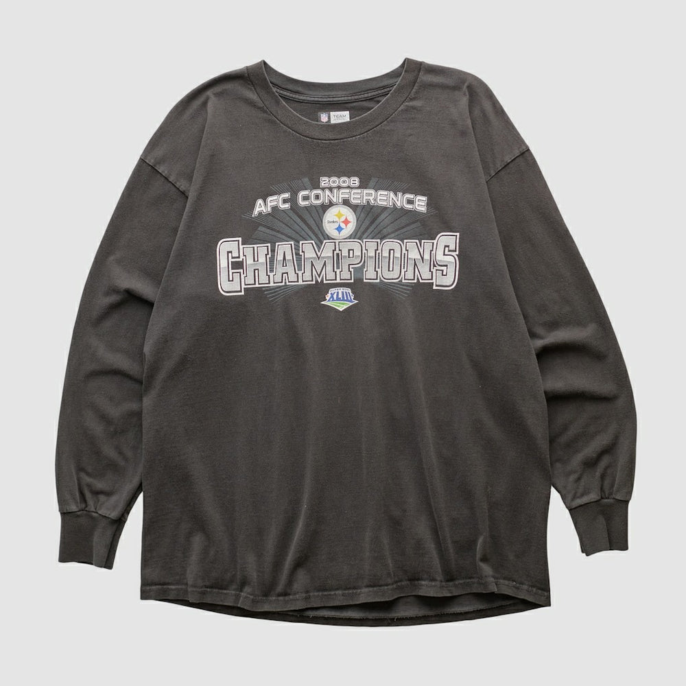 Pittsburgh Steelers NFL 2008 Long Sleeve T-shirt - Black T-shirts