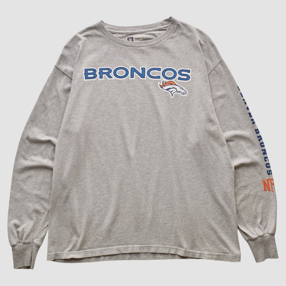 Denver Broncos NFL 2000s Long Sleeve T-shirt - Heather Gray T-shirts