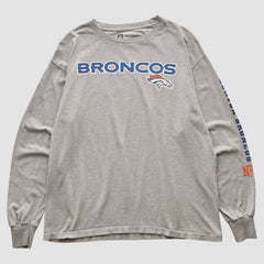 Denver Broncos NFL 2000s Long Sleeve T-shirt - Heather Gray T-shirts