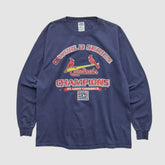 St. Louis Cardinals Delta 2006 Long Sleeve T-shirt - Navy - Vintage T-shirts