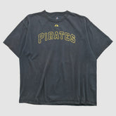 Pittsburgh Pirates Majestic 2000s T-shirt - Charcoal - 3XVintage T-shirts