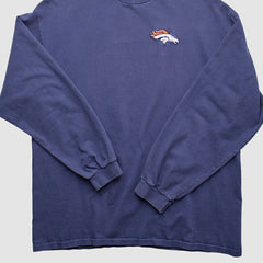 Denver Broncos 90s Pullover Sweatshirt - Navy Pullover