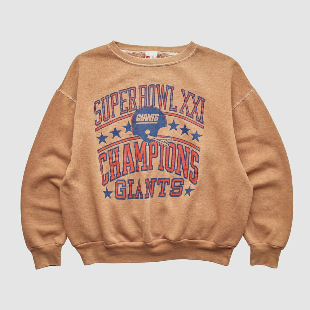 New York Giants Signal 1987 Pullover Sweatshirt - Tan Pullover