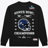 Seattle Seahawks Super Bowl LX Champions Helmet Sweatshirt - Black Sweatshirts